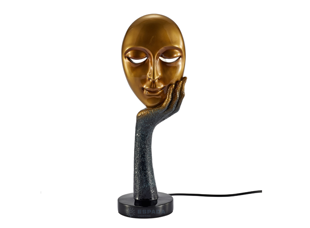 Side Cabinet Art Décor Face Table Lamp