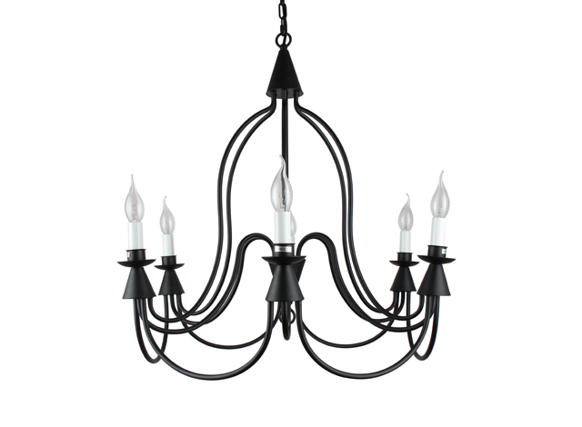 ES075 American Vintage Style Dining Room 6 Arm Metal Chandelier